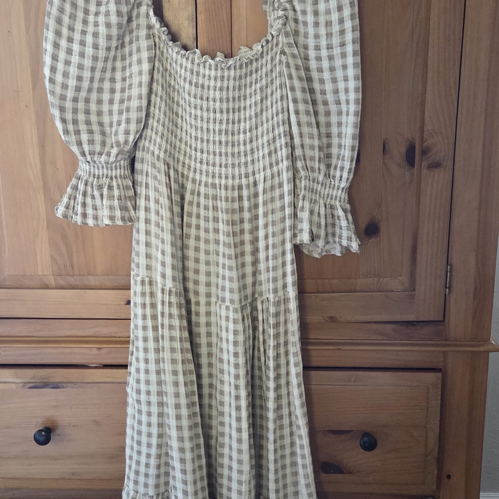 Nothing Fits But Checkered Midi Dress